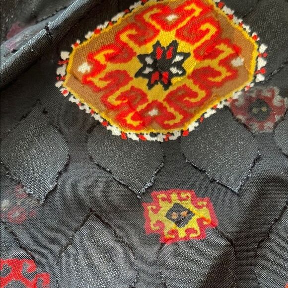 Ruby Rd. Black and Orange size 18W Long Sleeve Blouse with Mandarin Collar - Picture 5 of 7